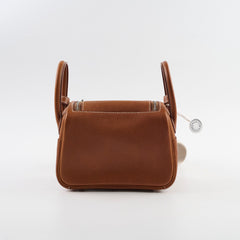 Hermes Mini Lindy Barenia Fauve/Ficelle K Stamp 2025