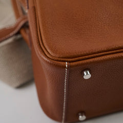 Hermes Mini Lindy Barenia Fauve/Ficelle K Stamp 2025