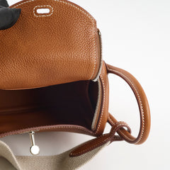 Hermes Mini Lindy Barenia Fauve/Ficelle K Stamp 2025