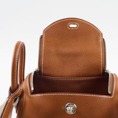 Hermes Mini Lindy Barenia Fauve/Ficelle K Stamp 2025