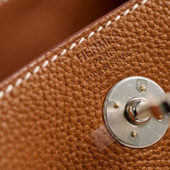 Hermes Mini Lindy Barenia Fauve/Ficelle K Stamp 2025