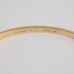 Cartier Small Model Love Bracelet Yellow Gold Size 19