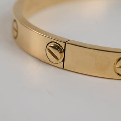 Cartier Classic Model Love Yellow Gold Bracelet Size 17