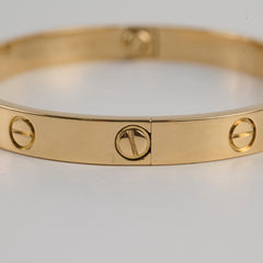 Cartier Classic Model Love Yellow Gold Bracelet Size 17