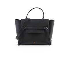 Celine Belt Micro Grained Leather Black