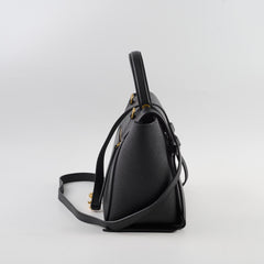 Celine Belt Micro Grained Leather Black