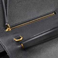 Celine Belt Micro Grained Leather Black