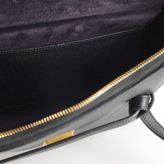 Celine Belt Micro Grained Leather Black