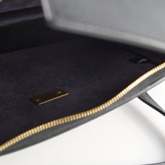 Celine Belt Micro Grained Leather Black