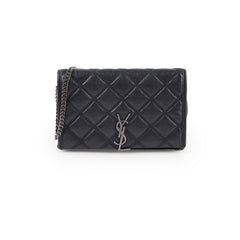 Saint Laurent Becky Chain Wallet Black