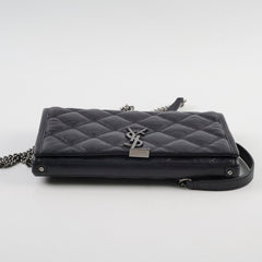 Saint Laurent Becky Chain Wallet Black