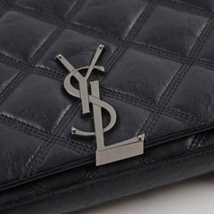 Saint Laurent Becky Chain Wallet Black