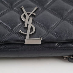 Saint Laurent Becky Chain Wallet Black