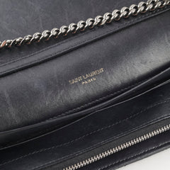 Saint Laurent Becky Chain Wallet Black