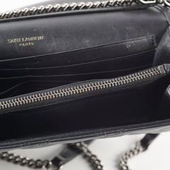 Saint Laurent Becky Chain Wallet Black