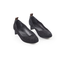 Louis Vuitton Uniform Women's Suede Pumps Black - Size 38.5