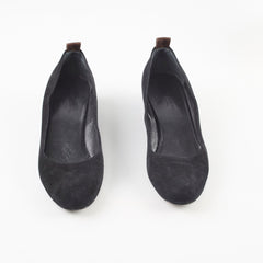 Louis Vuitton Uniform Women's Suede Pumps Black - Size 38.5