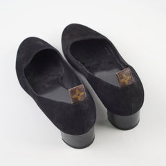 Louis Vuitton Uniform Women's Suede Pumps Black - Size 38.5