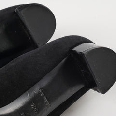 Louis Vuitton Uniform Women's Suede Pumps Black - Size 38.5