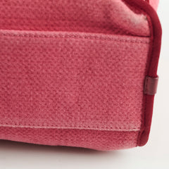 Chanel Deauville Canvas Small Bowling Bag Red 21 Series