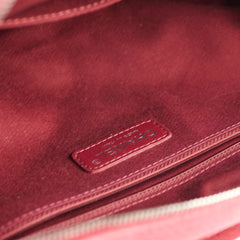 Chanel Deauville Canvas Small Bowling Bag Red 21 Series