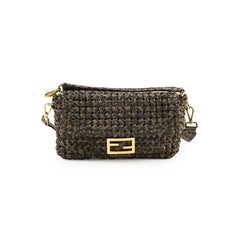 Fendi Baguette Medium Woven Zucca Canvas