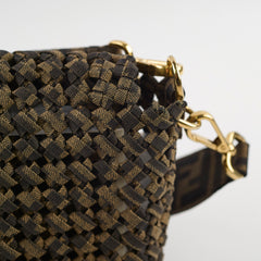 Fendi Baguette Medium Woven Zucca Canvas