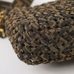 Fendi Baguette Medium Woven Zucca Canvas
