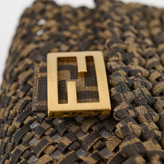 Fendi Baguette Medium Woven Zucca Canvas
