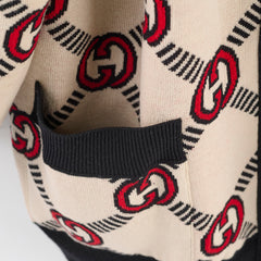 Gucci Reversible GG wool jacquard cardigan Black/Beige