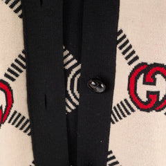 Gucci Reversible GG wool jacquard cardigan Black/Beige