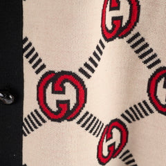 Gucci Reversible GG wool jacquard cardigan Black/Beige