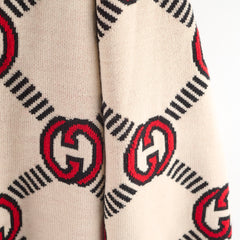 Gucci Reversible GG wool jacquard cardigan Black/Beige