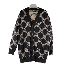 Gucci Reversible GG wool jacquard cardigan Black/Beige