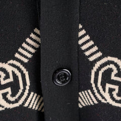Gucci Reversible GG wool jacquard cardigan Black/Beige
