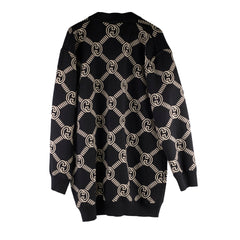 Gucci Reversible GG wool jacquard cardigan Black/Beige
