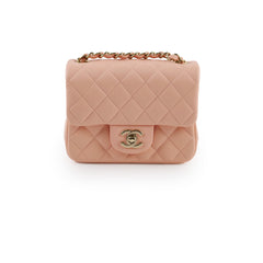 Chanel Lambskin Mini Square Light Pink Microchipped