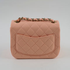 Chanel Lambskin Mini Square Light Pink Microchipped