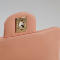 Chanel Lambskin Mini Square Light Pink Microchipped