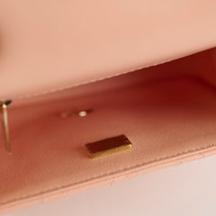 Chanel Lambskin Mini Square Light Pink Microchipped