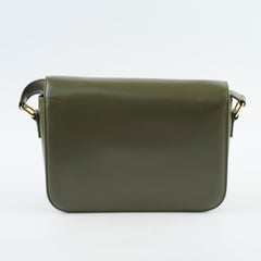 Celine Triomphe Shiny Calfskin Medium Green