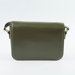 Celine Triomphe Shiny Calfskin Medium Green