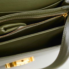 Celine Triomphe Shiny Calfskin Medium Green