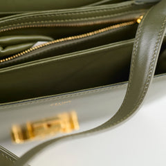 Celine Triomphe Shiny Calfskin Medium Green