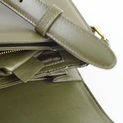 Celine Triomphe Shiny Calfskin Medium Green