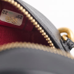 Chanel 19 Round Clutch on Chain Black Lambskin