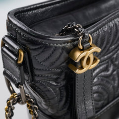 Chanel CC Quilted Small Gabrielle Bag Black
