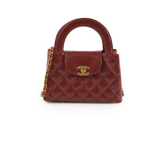 Chanel Mini Kelly Shopping Tote Bag Calfskin Cinnamon Brown