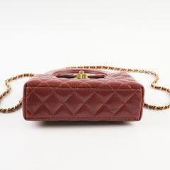 Chanel Mini Kelly Shopping Tote Bag Calfskin Cinnamon Brown