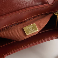 Chanel Mini Kelly Shopping Tote Bag Calfskin Cinnamon Brown
